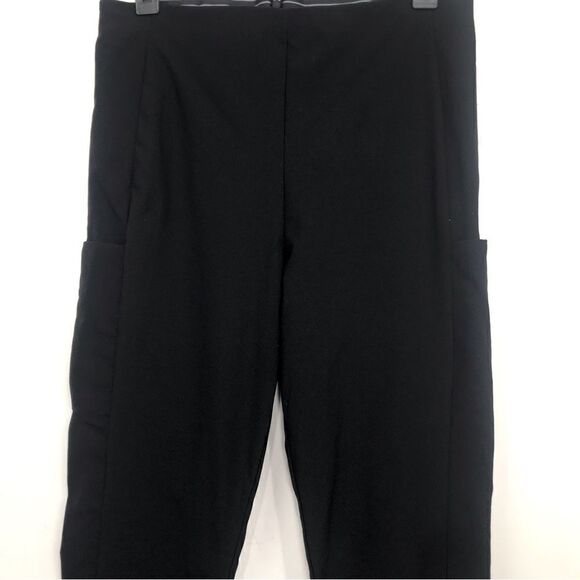 Athleta Wander High Rise Slim Black Nylon Athleisure Cropped Ankle Pants - Picture 4 of 13